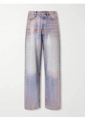 Acne Studios - Wide-Leg Glittered Jeans - Men - Blue - XXS