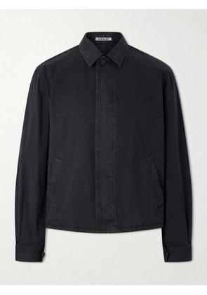 Auralee - Garment-Dyed Cotton-Twill Blouson Jacket - Men - Black - 3
