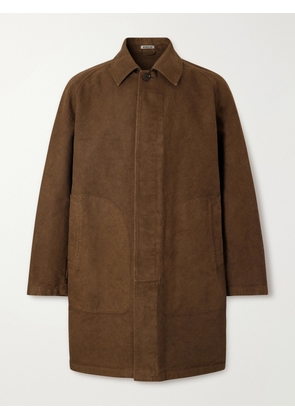 Auralee - Garment-Dyed Cotton-Twill Coat - Men - Brown - 3