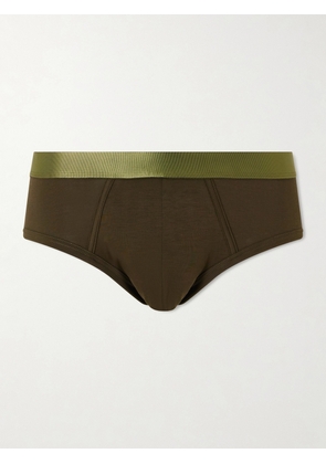 CDLP - Three-Pack Stretch-Lyocell Briefs - Men - Green - M