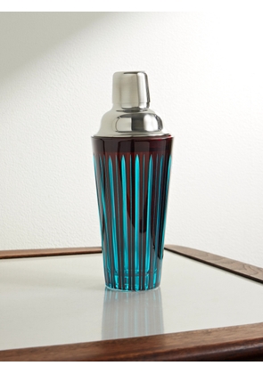 L'Objet - Prism Glass and Silver-Tone Cocktail Shaker - Men - Blue