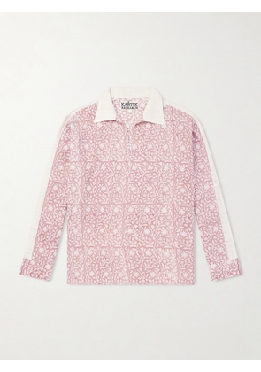 Kartik Research - Bhutia Floral-Print Cotton and Silk-Blend Shirt - Men - Pink - S