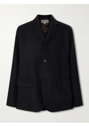 Kartik Research - Linen Blazer - Men - Black - S