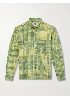 Kartik Research - Pataudi Checked Silk Shirt - Men - Green - S