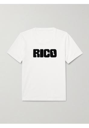 Husbands - Logo-Flocked Cotton-Jersey T-Shirt - Men - White - XS