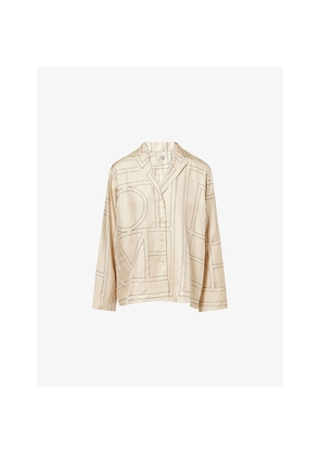 Womens Toteme Monogram Silk Pyjama Top