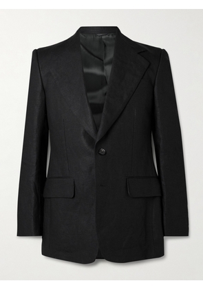 Husbands - Linen Suit Jacket - Men - Black - IT 46