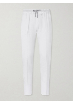 FEDELI - Bonifacio Straight-Leg Linen Drawstring Trousers - Men - White - S