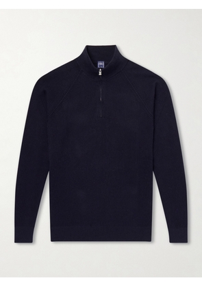 FEDELI - Paul Cotton Half-Zip Sweater - Men - Blue - IT 46