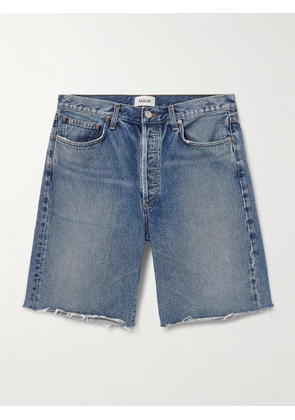 AGOLDE - Anson Straight-Leg Frayed Denim Shorts - Men - Blue - UK/US 28