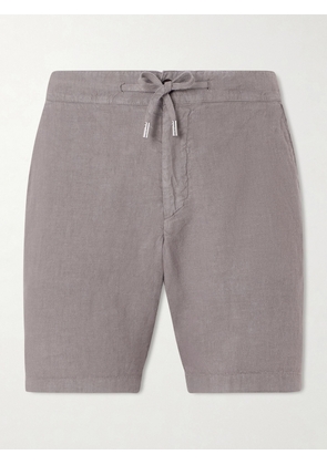Mr P. - Straight-Leg Garment-Dyed Linen Drawstring Bermuda Shorts - Men - Gray - 28