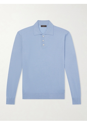 Slowear - Slim-Fit Cashmere and Silk-Blend Polo Shirt - Men - Blue - IT 44