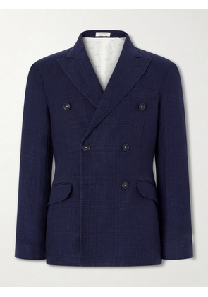 Massimo Alba - Brando Double-Breasted Linen Blazer - Men - Blue - IT 46