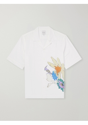Paul Smith - Camp-Collar Printed Cotton, Lyocell and Linen-Blend Shirt - Men - White - S