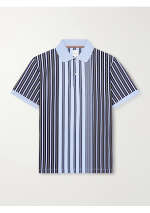 Paul Smith - Striped Knitted Cotton Polo Shirt - Men - Blue - S