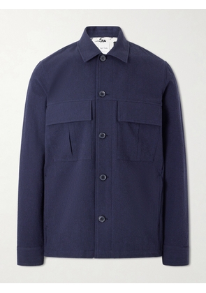 Paul Smith - Cotton-Blend Seersucker Overshirt - Men - Blue - S