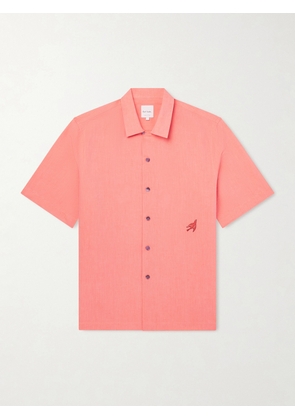 Paul Smith - Embroidered Cotton and Linen-Blend Shirt - Men - Red - S