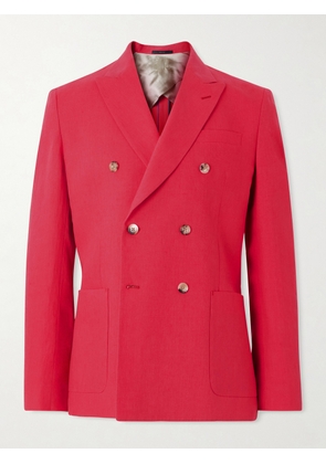 Paul Smith - Double-Breasted Linen Blazer - Men - Red - UK/US 36
