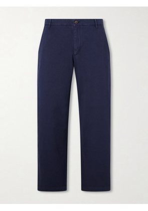 Mr P. - Barrel-Leg Cotton-Twill Trousers - Men - Blue - 28