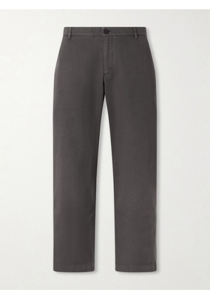 Mr P. - Barrel-Leg Cotton-Twill Trousers - Men - Gray - 28