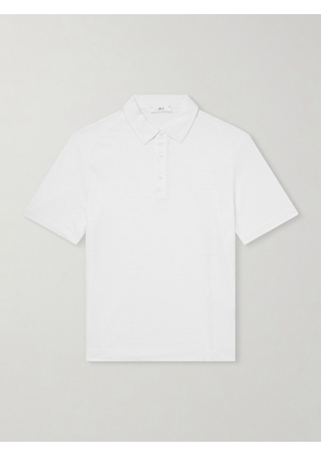 Mr P. - Linen-jersey Polo Shirt - Men - White - XS