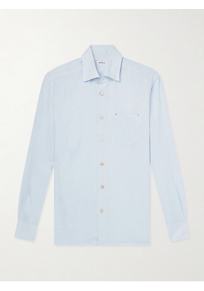 Kiton - Linen Shirt - Men - Blue - EU 41