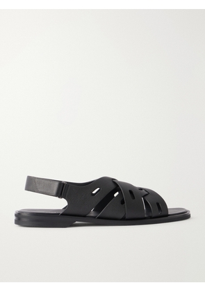 John Lobb - Seaford Full-Grain Leather Sandals - Men - Black - UK 6
