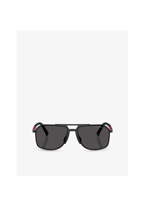 Prada Linea Rossa Ps B51S Pilot-Frame Metal Sunglasses