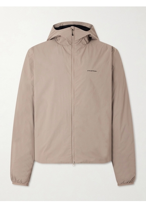 Portal - Level Alpha Logo-Print Fleece-Trimmed Recycled-Shell Jacket - Men - Brown - XS