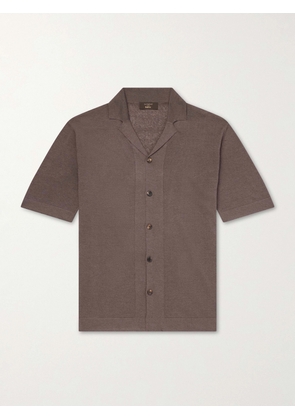 Slowear - Incotex Zanone IceLino Polo Shirt - Men - Brown - IT 46