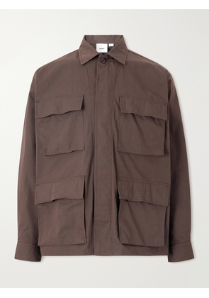 WTAPS - Logo-Print Cotton-Blend CORDURA® Overshirt - Men - Brown - S
