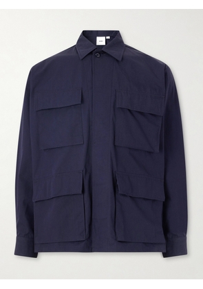 WTAPS - Logo-Print Cotton-Blend CORDURA® Overshirt - Men - Blue - S