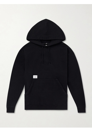 WTAPS - SIGN-YD Cotton-Jersey Hoodie - Men - Black - S