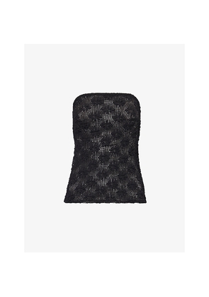 Womens Dissh Agnes Crochet Bandeau Top