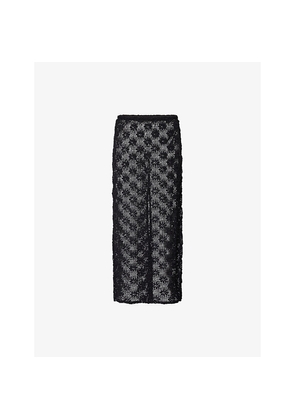 Womens Dissh Agnes Crochet Column Midi Skirt
