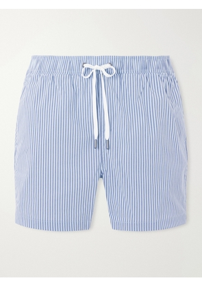 Onia - Charles Straight-Fit Mid-Length Striped Seersucker Swim Shorts - Men - Blue - S