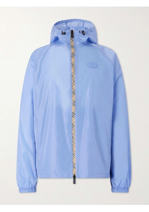 Burberry - Clapton Logo-Appliquéd Shell Hooded Jacket - Men - Blue - S