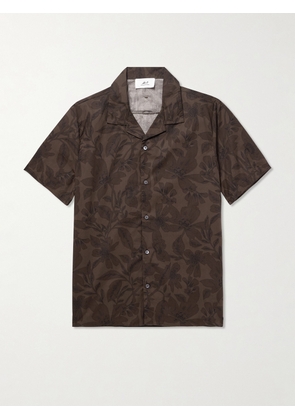 Mr P. - Camp-Collar Floral-Print Cotton Shirt - Men - Brown - XS