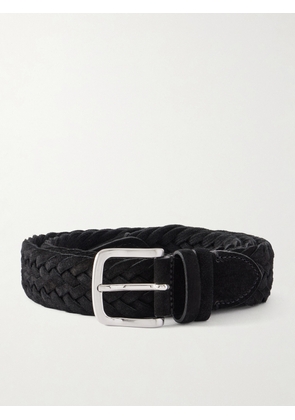 Mr P. - 3.5cm Woven Suede Belt - Men - Black - EU 85