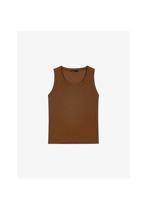 Womens Maje Ribbed Lyocell Vest Top
