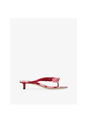 Womens Jimmy Choo Liss 35 Leather Heeled Sandals