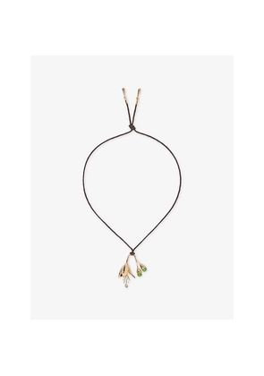 Womens Maje Tulip Gold-Toned Cord Pendant Necklace