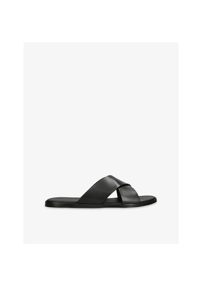 Mens Magnanni Cross-Strap Leather Sandals