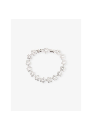 Womens Ariana Grande x Swarovski Flower Rhodium-Plated Bracelet