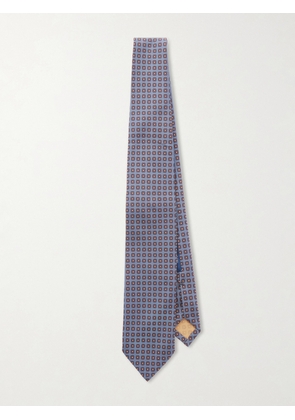 Thom Sweeney - 9cm Printed Silk Tie - Men - Blue