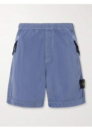 Stone Island - Straight-Leg Logo-Appliquéd ECONYL® Shorts - Men - Blue - UK/US 28