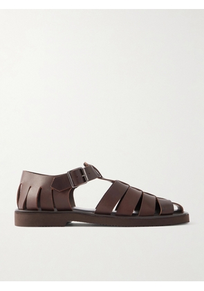 Mr P. - Fisherman Leather Sandals - Men - Brown - UK 7