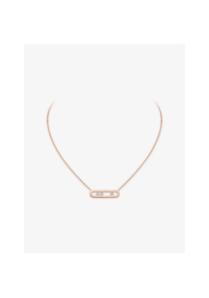 Womens Messika Move Classique Ciselé 18ct Gold and 0.20ct Diamond Necklace