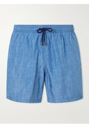 Canali - Straight-Leg Mid-Length Swim Shorts - Men - Blue - S