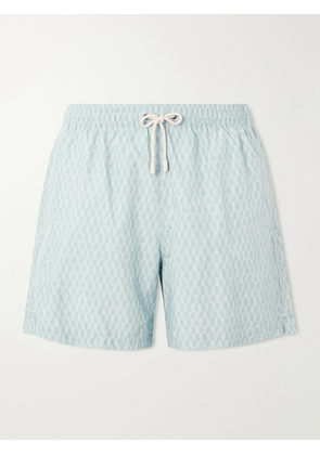 Canali - Straight-Leg Mid-Length Printed Swim Shorts - Men - Blue - S